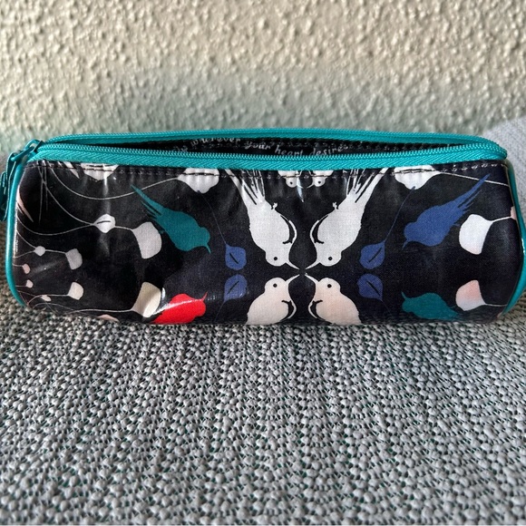 Bird print makeup bag and pencil case bags new NWOT - Picture 4 of 9